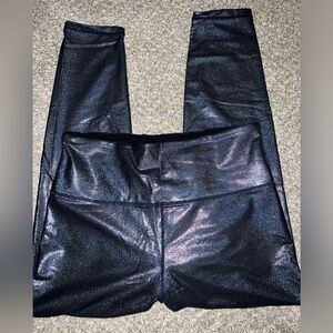 ZYIA leggings. Metallic blue in color. Size 12.